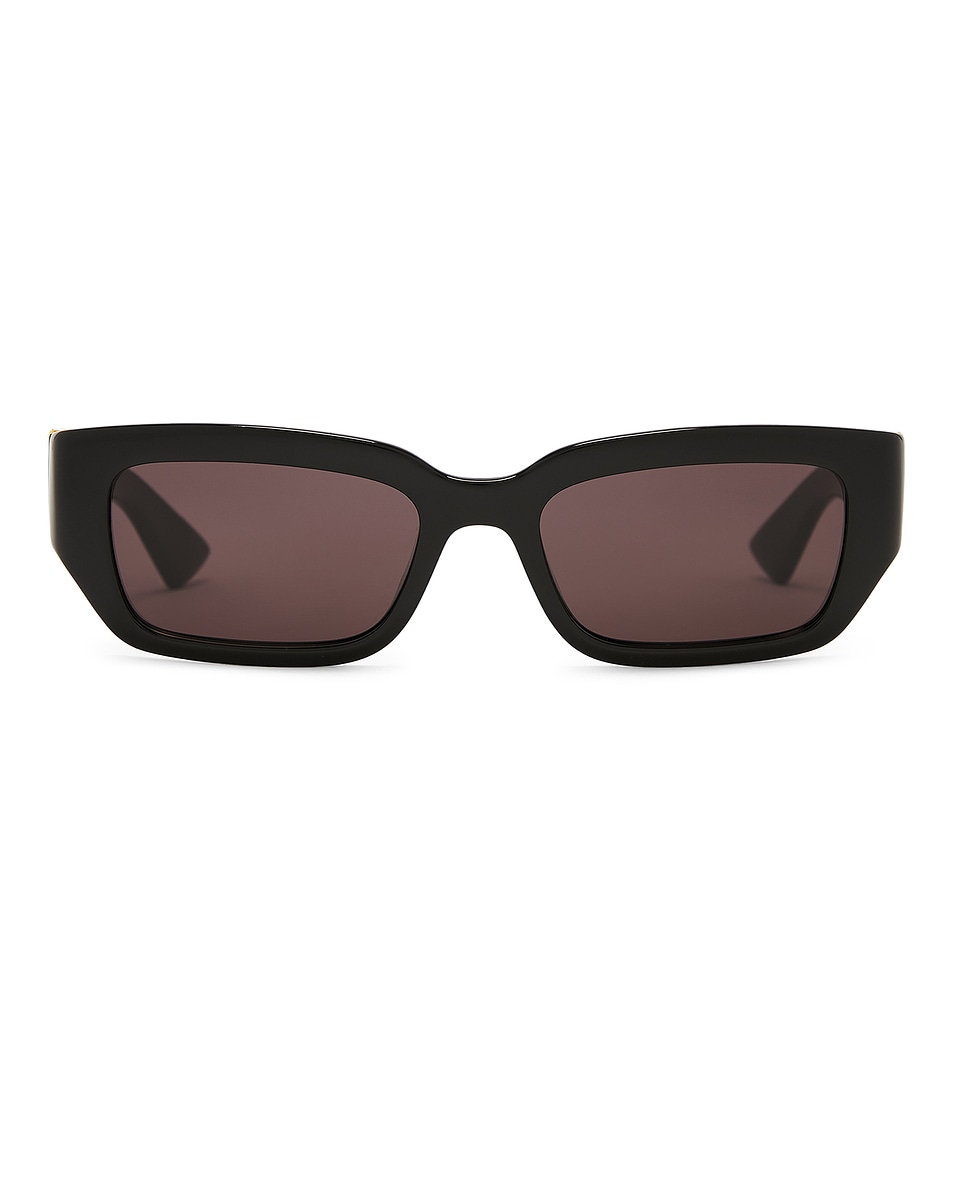 Image 1 of Bottega Veneta Rectangular Sunglasses in Black & Grey