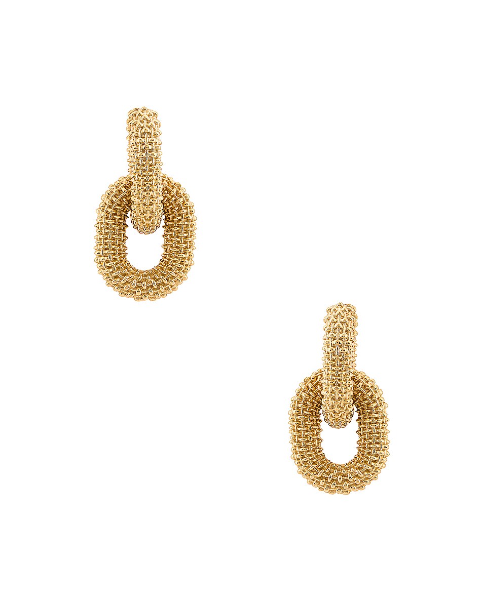 Bottega Veneta Chain Earrings In Argento Oro Giallo