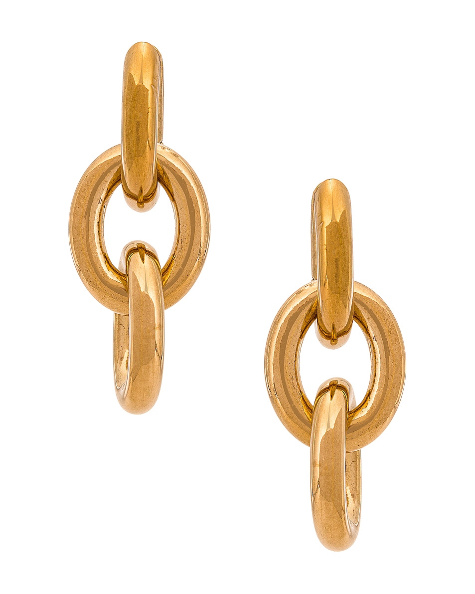 Image 1 of Bottega Veneta Chain Earrings in Argento Oro Giallo