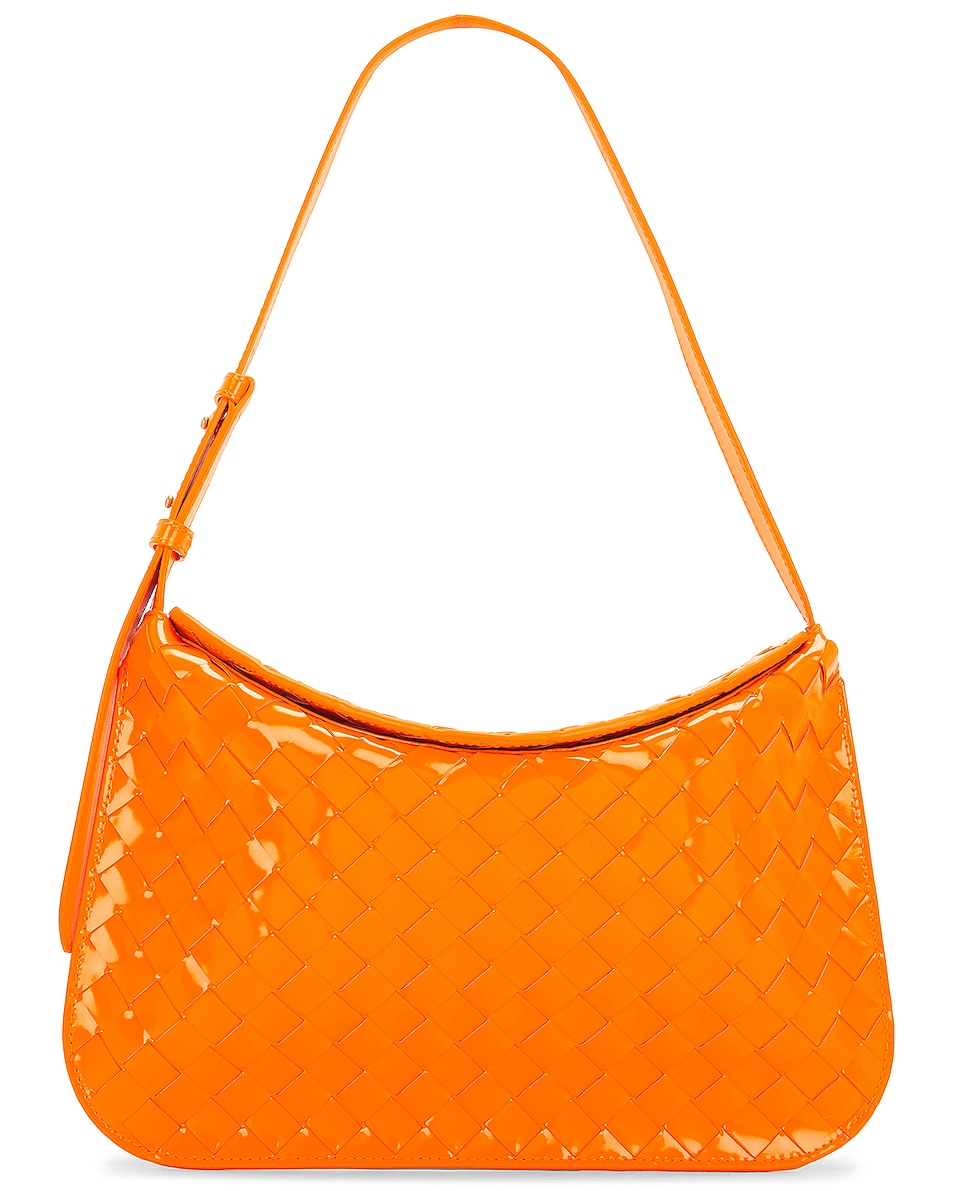 Image 1 of Bottega Veneta Small Metal Loops Bag in Tangerine & Gold