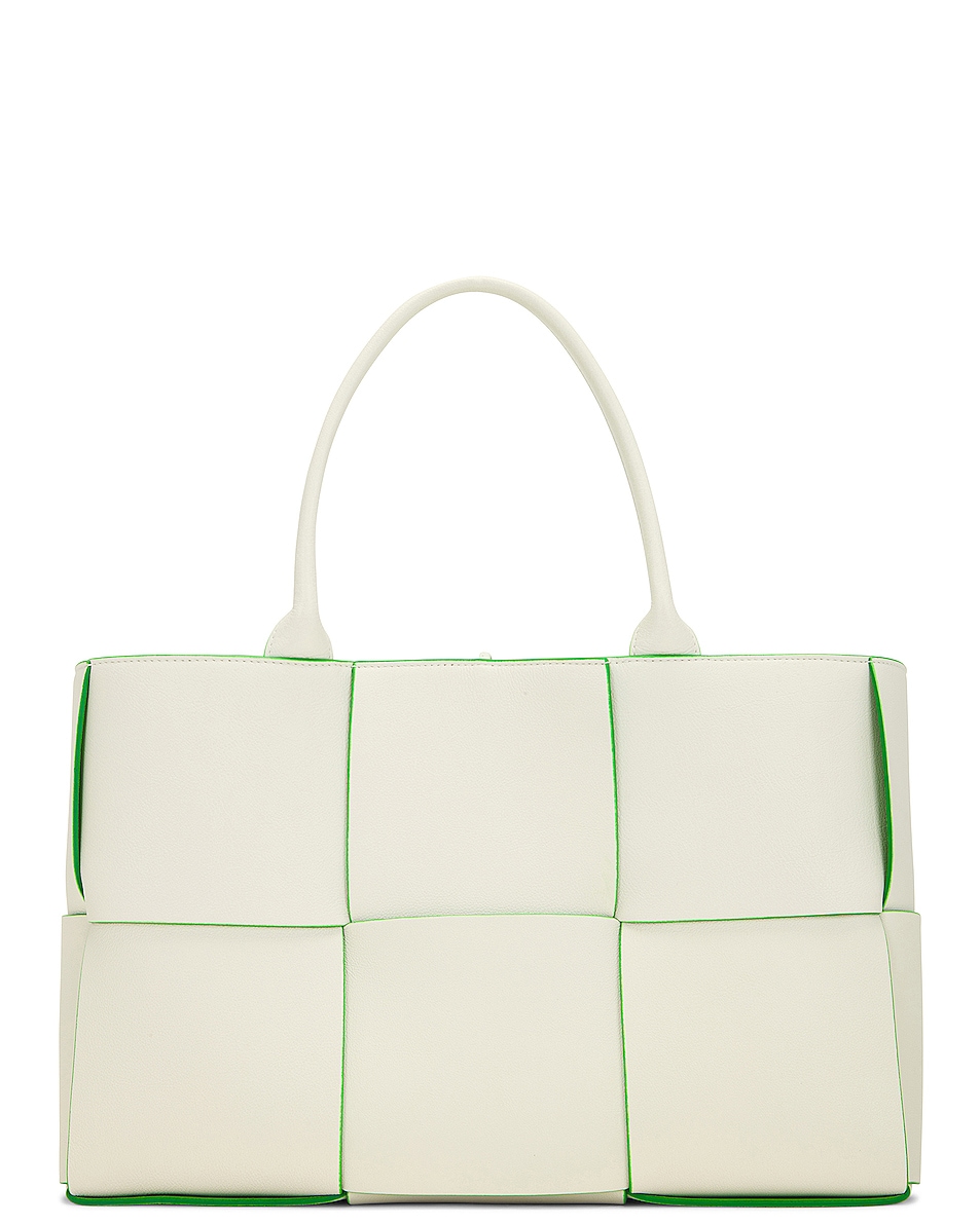 Image 1 of Bottega Veneta Medium Arco Tote Bag in White, Parakeet, & Silver