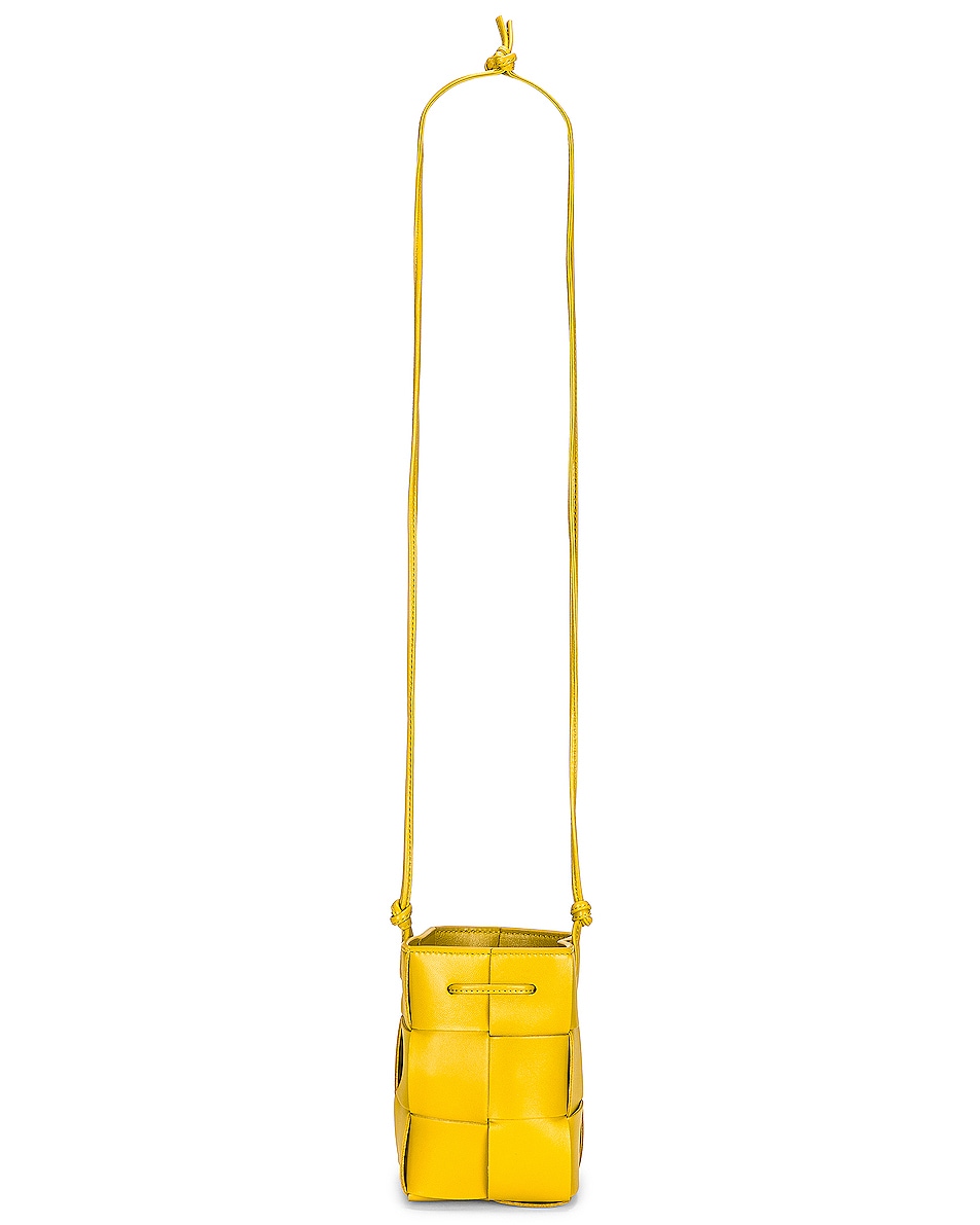 Image 1 of Bottega Veneta Mini Cassette Bucket Bag in Pollen & Gold