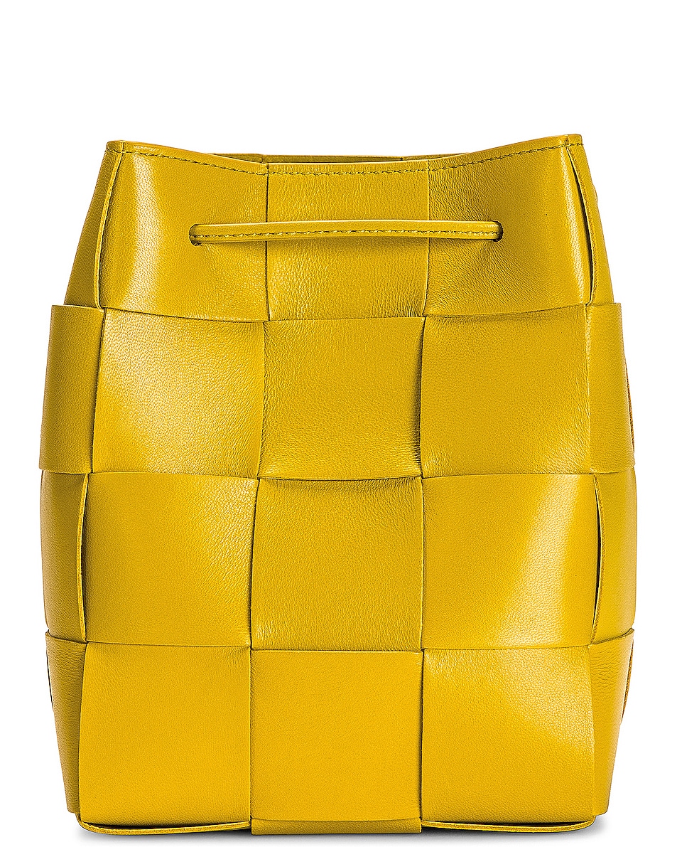 Image 1 of Bottega Veneta Small Cassette Bucket Bag in Pollen & Gold