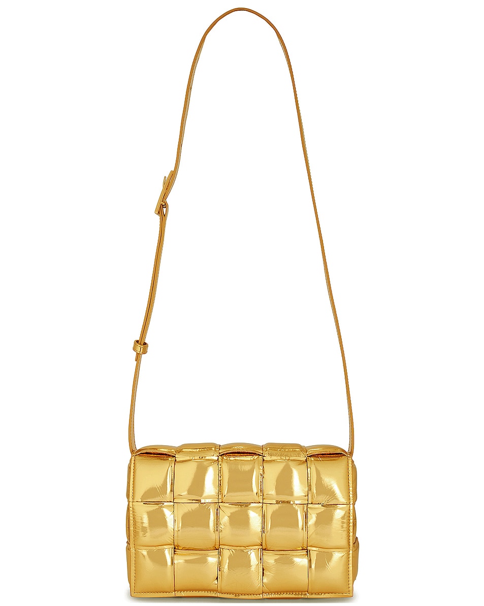 Image 1 of Bottega Veneta Padded Cassette Crossbody Bag in Gold