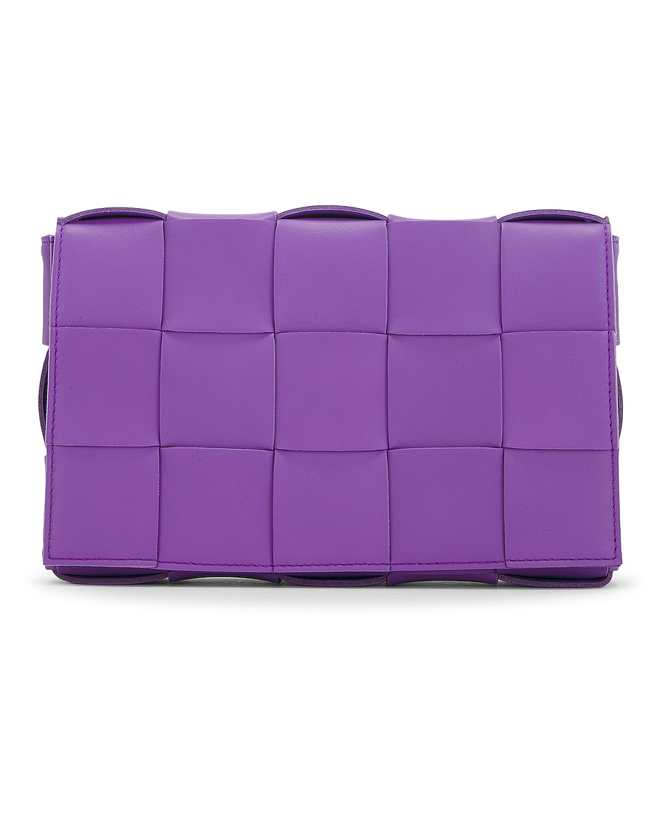 Image 1 of Bottega Veneta Cassette Shoulder Bag in Purple & Gold