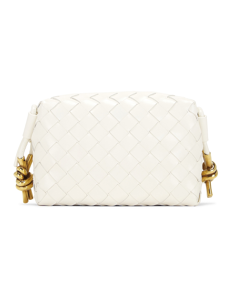 Bottega Mini Loop Shoulder Bag in Bone & Brass FWRD