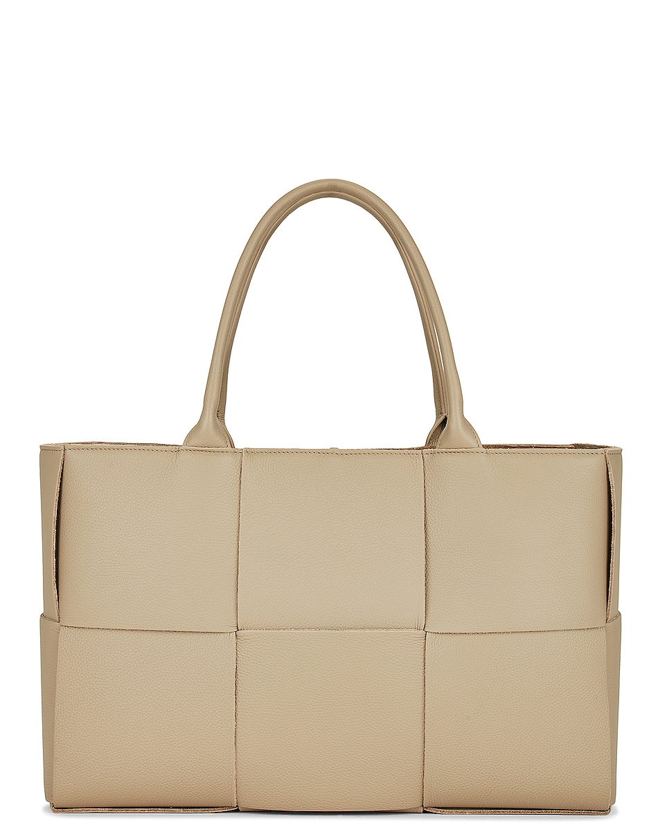 Image 1 of Bottega Veneta Medium Arco Tote Bag in Taupe & Gold