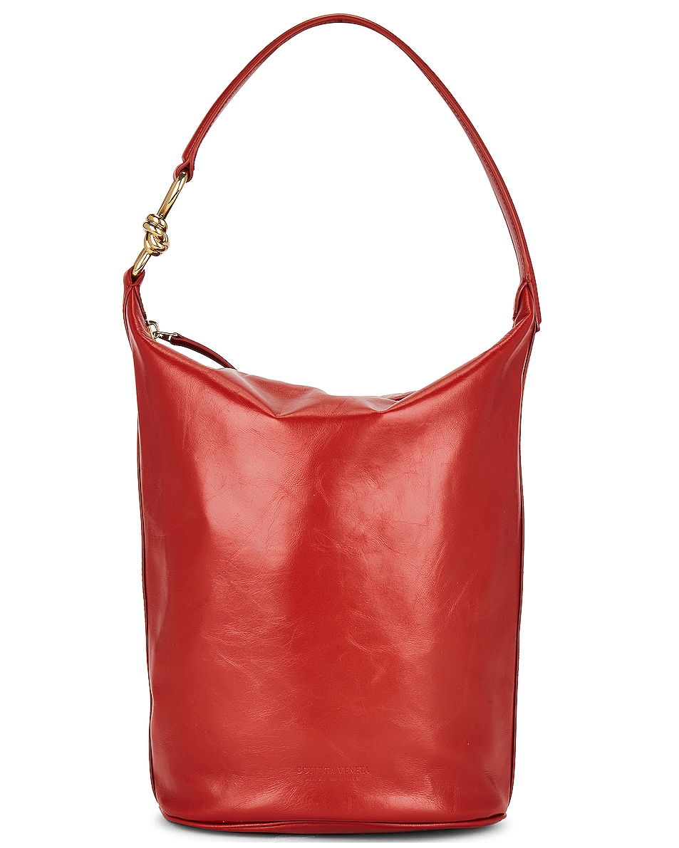 Image 1 of Bottega Veneta Knot Shoulder Bag in Syrup & M Brass