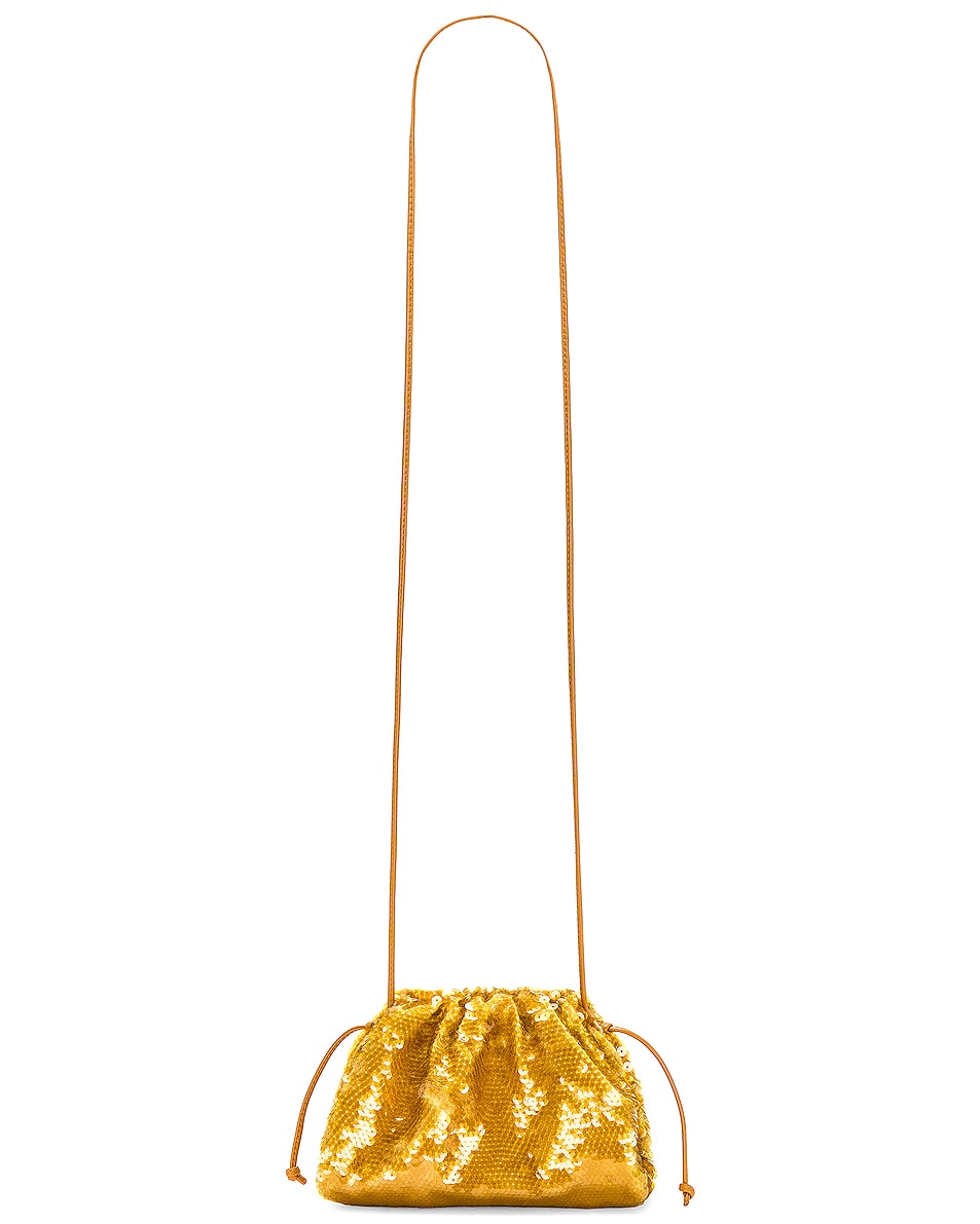 Image 1 of Bottega Veneta Mini Pouch Crossbody Bag in Honeycomb, Okra, & Gold