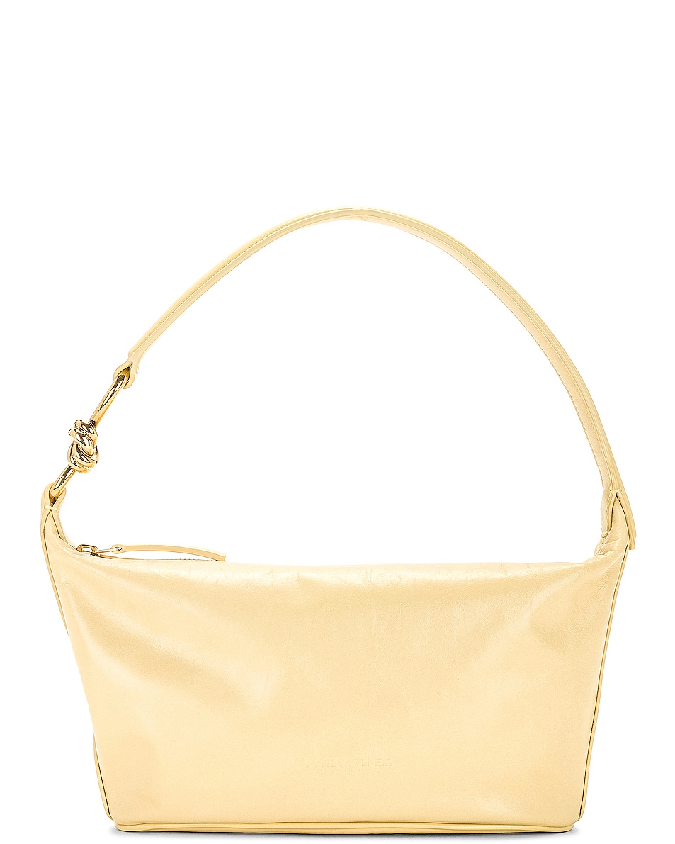 Image 1 of Bottega Veneta Baguette Shoulder Bag in Butter & M Brass