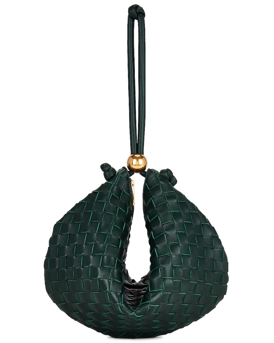 Image 1 of Bottega Veneta Medium Turn Pouch Bag in Raintree & Gold