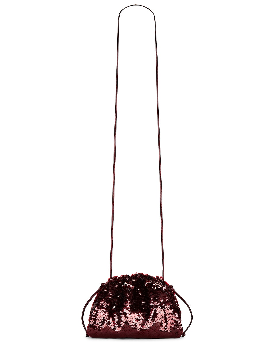 Image 1 of Bottega Veneta Mini Pouch Crossbody Bag in Dark Barolo, Barolo, & Gold