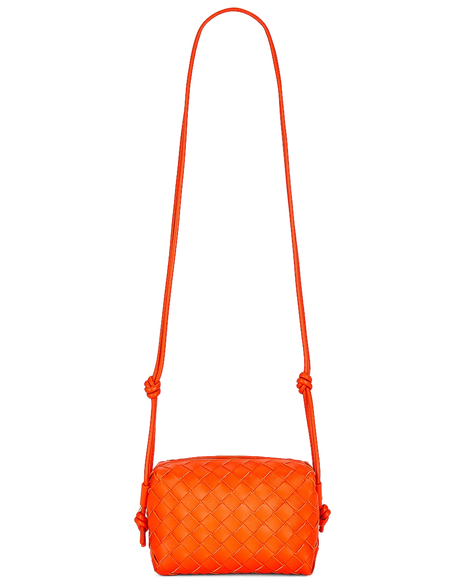 Image 1 of Bottega Veneta Mini Loop Bag in Orange & Gold