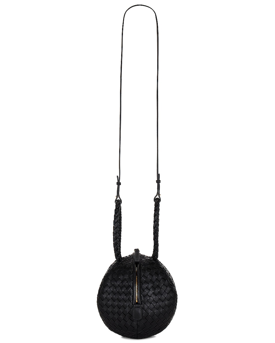 Image 1 of Bottega Veneta Mava Top Handle Bag in Black & Muse Brass