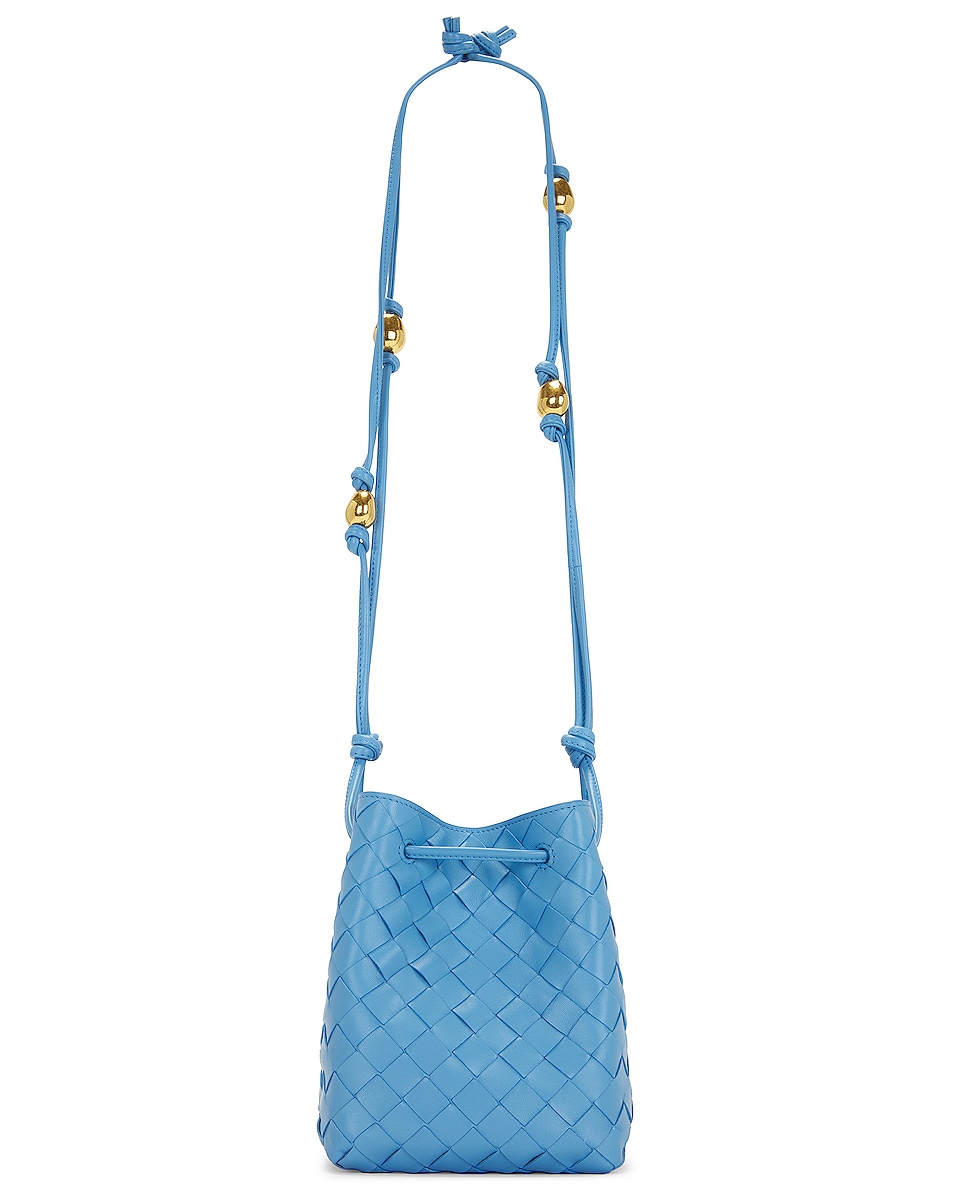 Image 1 of Bottega Veneta Small Crossbody Bucket Bag in Windswept & Gold
