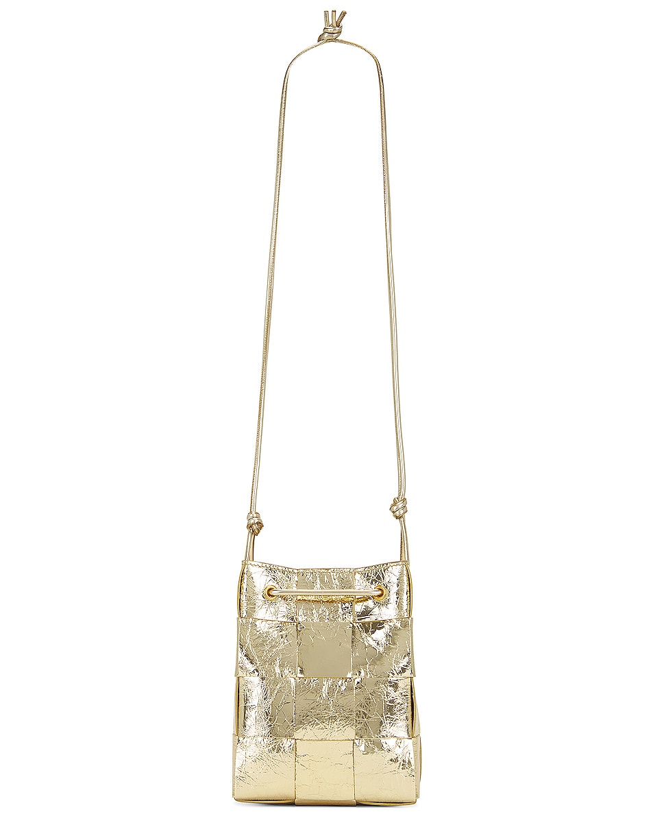 Image 1 of Bottega Veneta Small Bucket Crossbody Bag in Supermoon & Gold