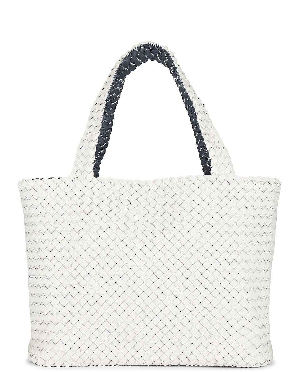 Image 1 of Bottega Veneta Bicolor Tote Bag in White, Thunder, & Silver