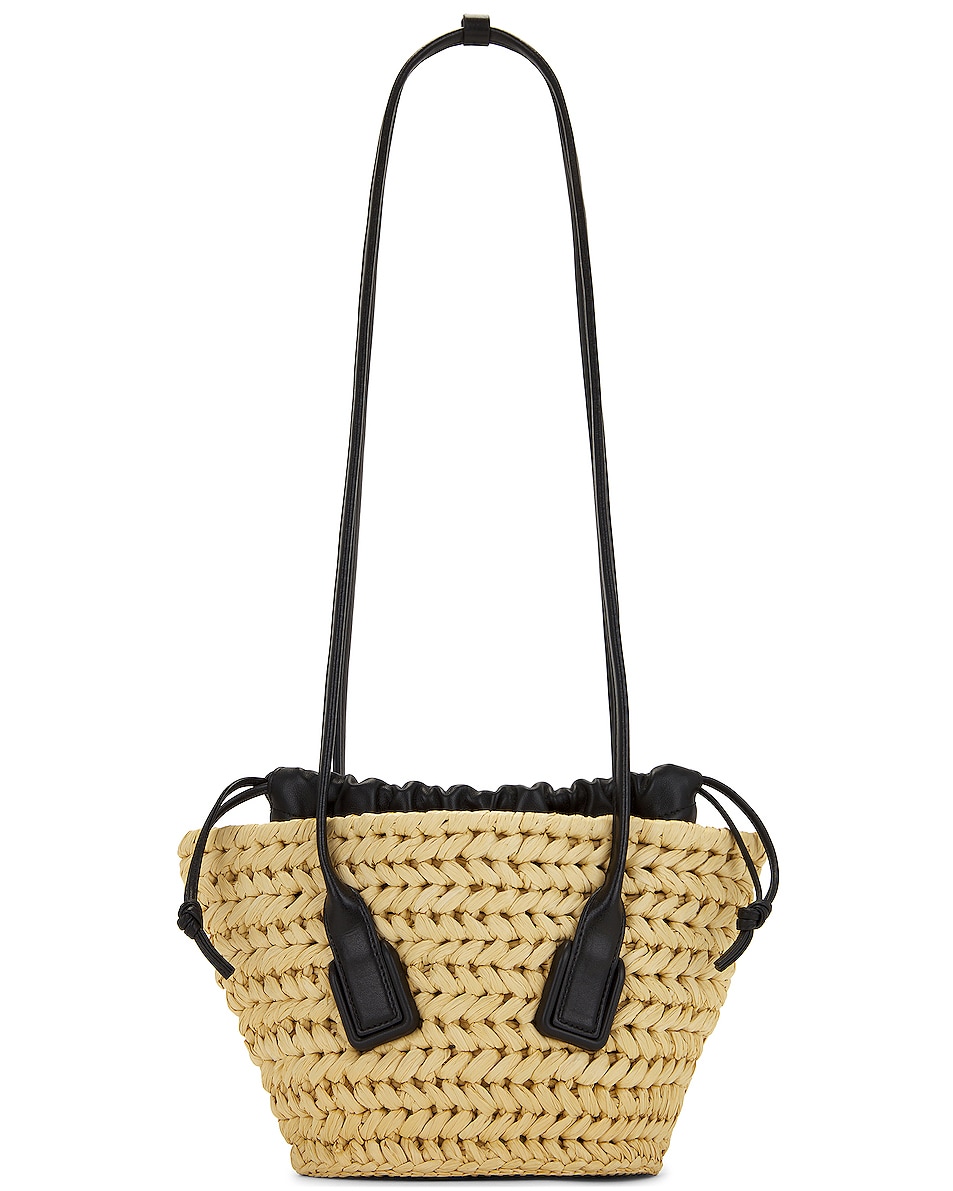 Image 1 of Bottega Veneta Small Arco Basket Bag in Natural & Black