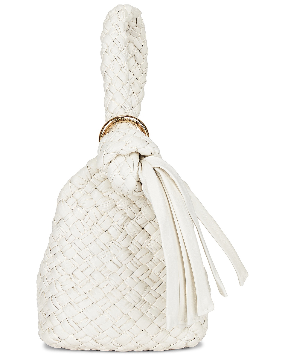 Image 1 of Bottega Veneta Mini Piero Bag in White & Muse Brass