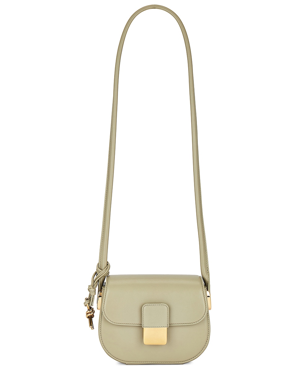Image 1 of Bottega Veneta Mini Desiree Stanford Lux Bag in Travertine & Muse Brass
