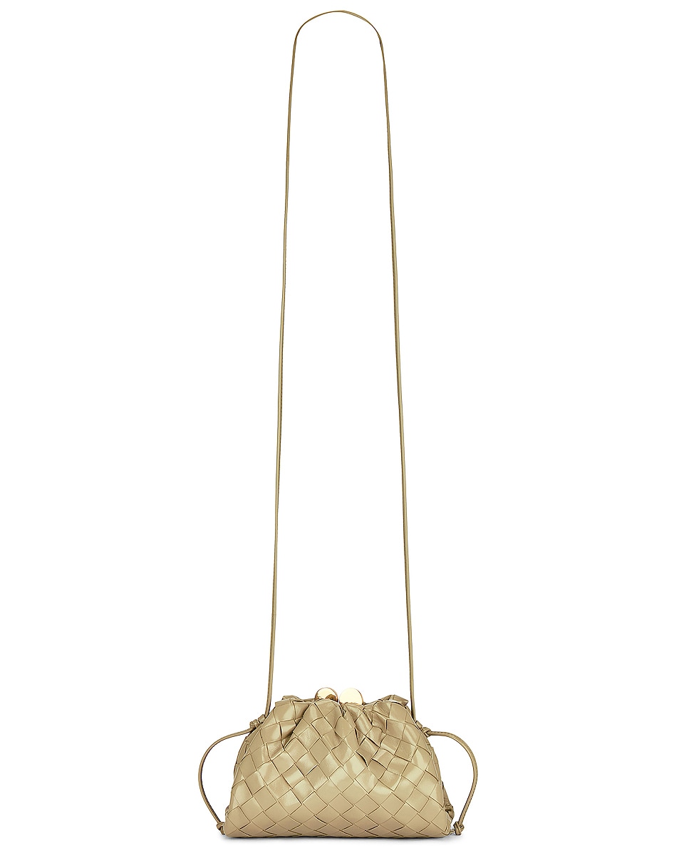 Image 1 of Bottega Veneta Mini Pouch Bag in Travertine & Muse Brass
