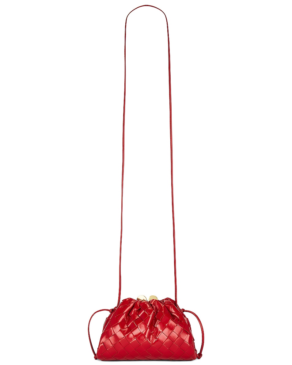 Image 1 of Bottega Veneta Mini Pouch Bag in Apple Candy & Muse Brass