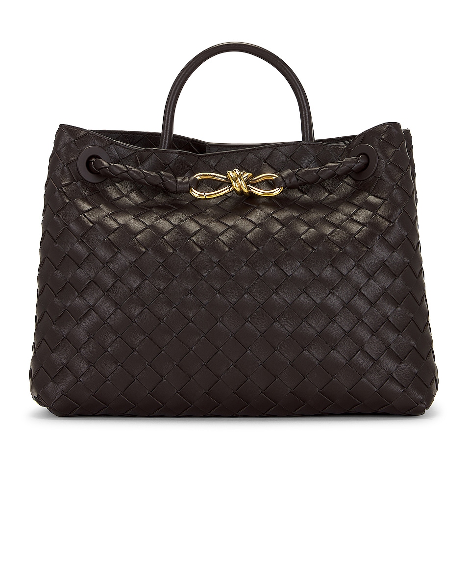 Bottega Veneta Medium Andiamo Bag in Fondant & Muse Brass | FWRD