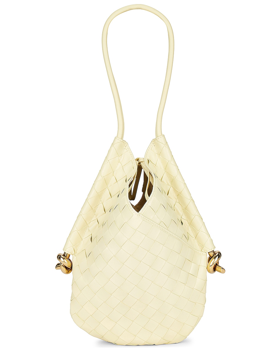 Image 1 of Bottega Veneta Small Solstice Shoulder Bag in Ice Cream & Muse Brass