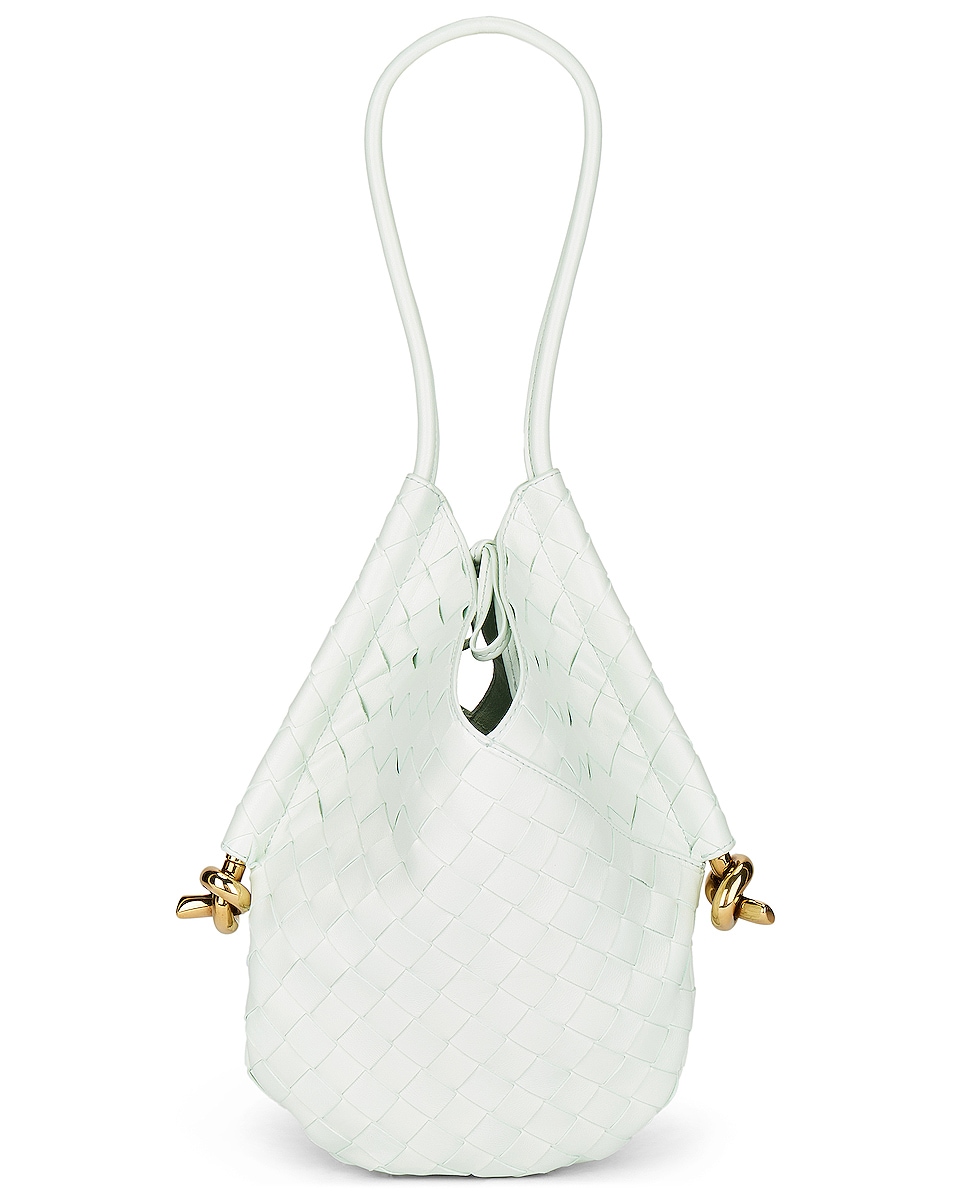 Image 1 of Bottega Veneta Small Solstice Shoulder Bag in Glacier & Muse Brass