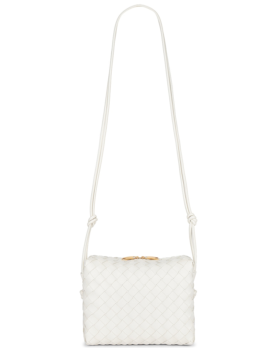 Image 1 of Bottega Veneta Small Loop Bag in White & Gold