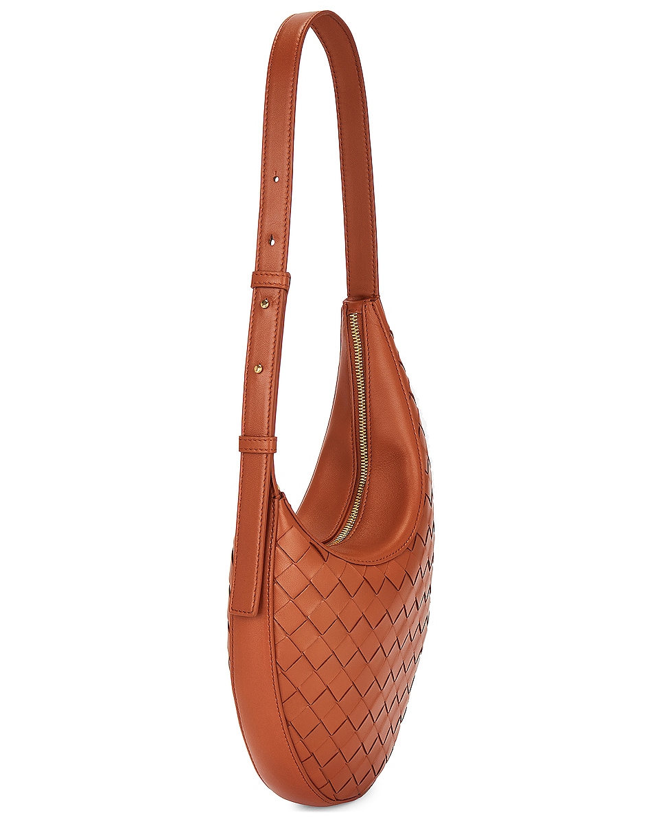 Bottega Veneta Large Hobo Intrecciato Shoulder Bag in Fondant & Muse Brass