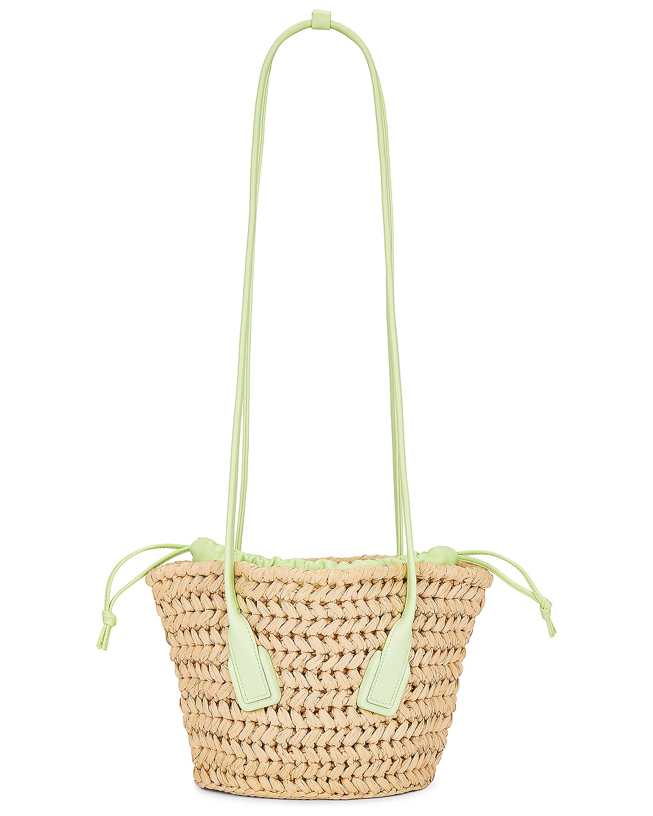 Image 1 of Bottega Veneta Small Arco Basket Tote Bag in Natural, Fennel, & Gold