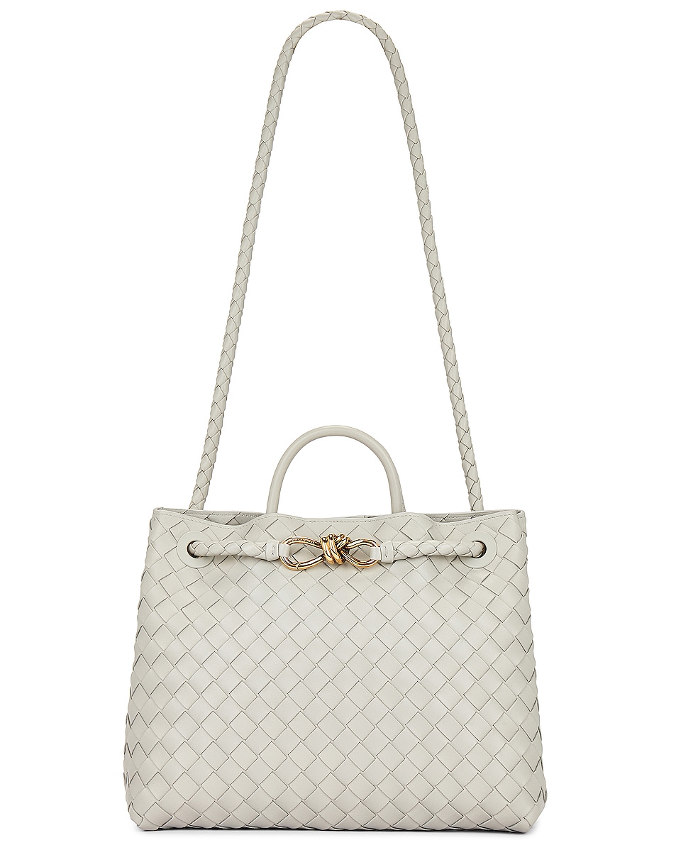 Image 1 of Bottega Veneta Medium Andiamo Bag in Agate Grey & Muse Brass