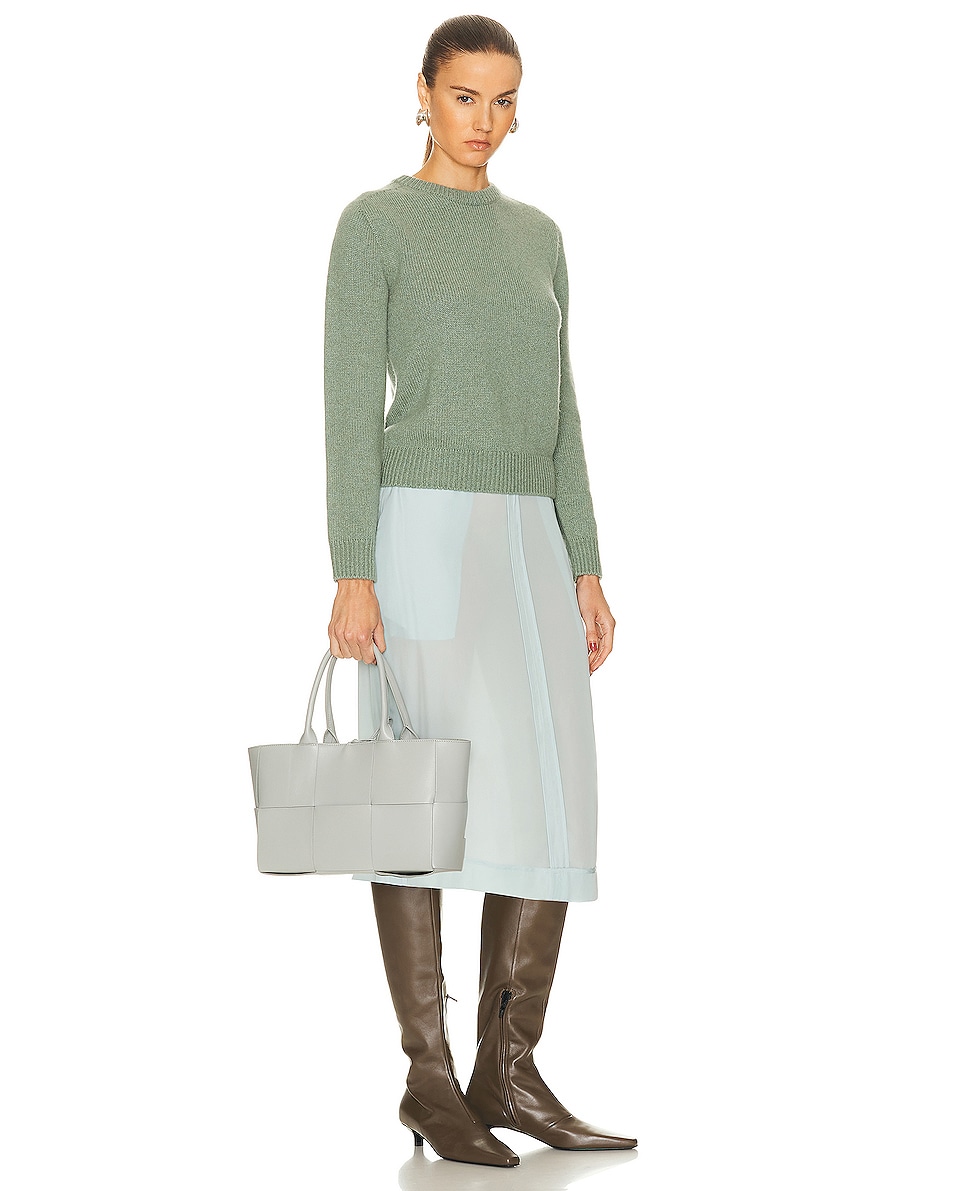 Bottega Small Arco Tote Bag in Agate Grey & Gold FWRD