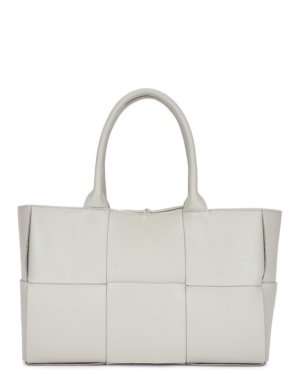 Bottega Small Arco Tote Bag in Agate Grey & Gold FWRD