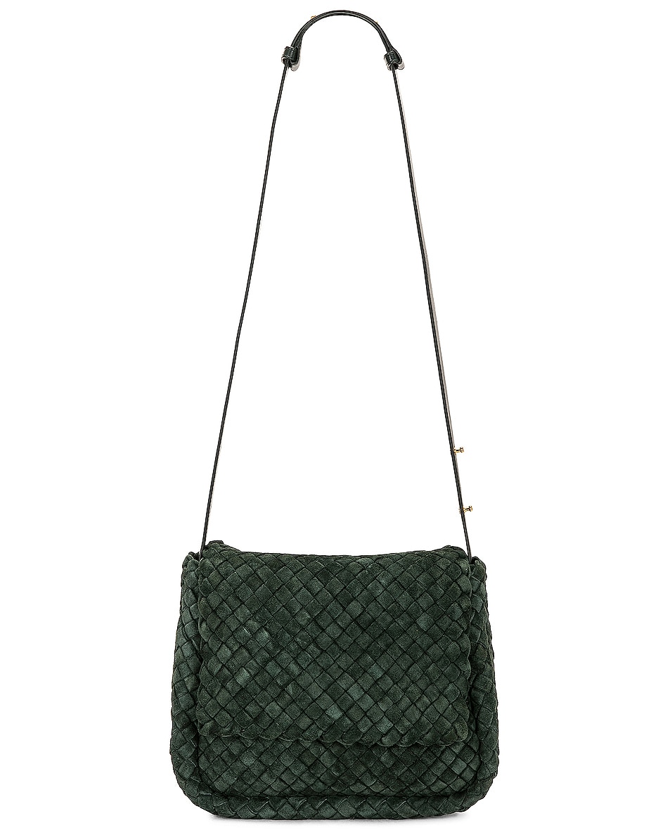 Image 1 of Bottega Veneta Small Cobble Shoulder Bag in Inkwell & Gold