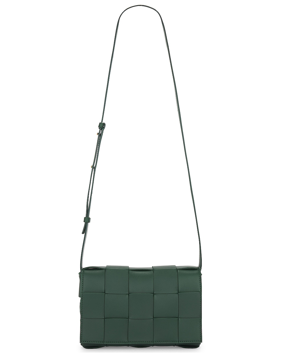 Image 1 of Bottega Veneta Cassette Bag in Emerald Green & Gold