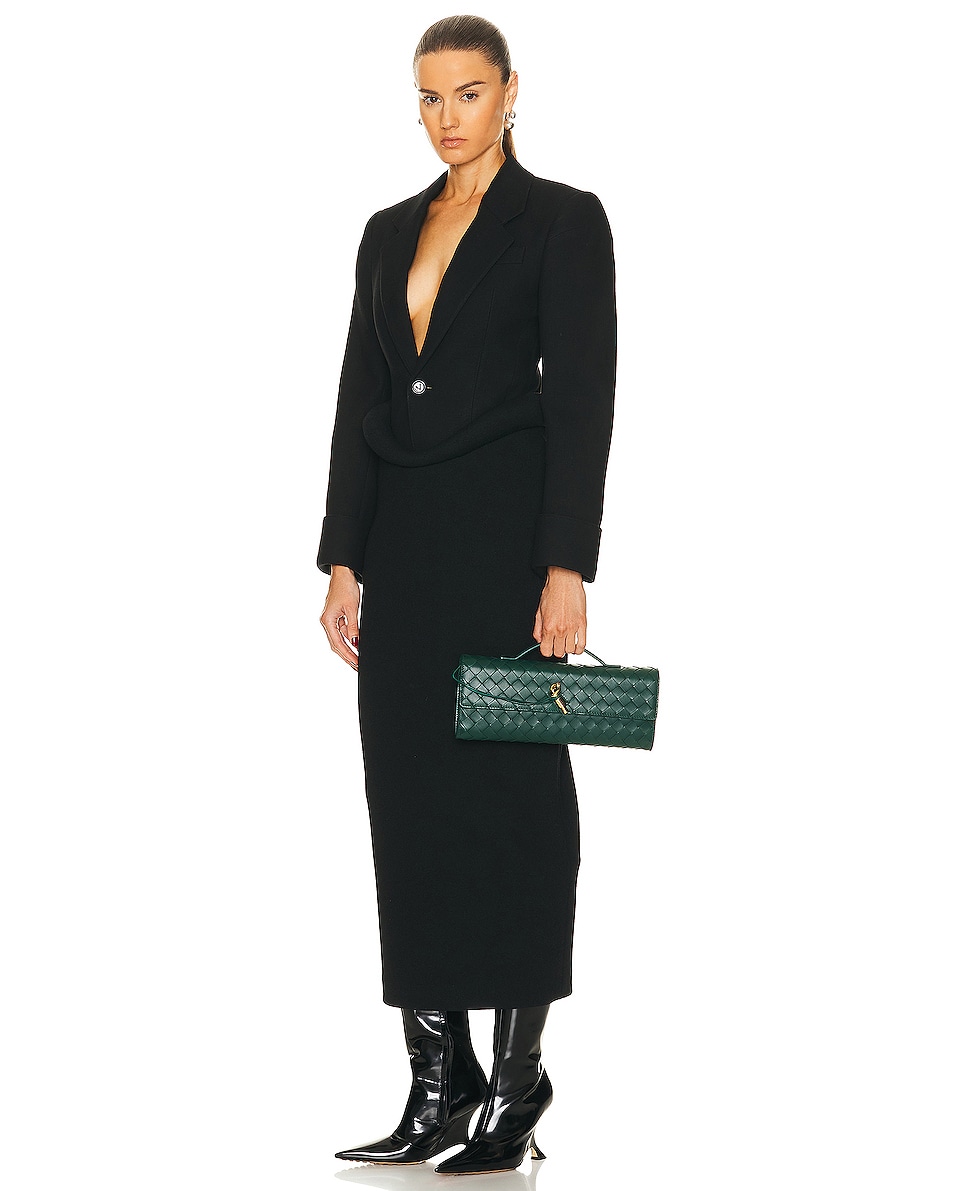 Image 2 of Bottega Veneta Long Clutch in Emerald Green