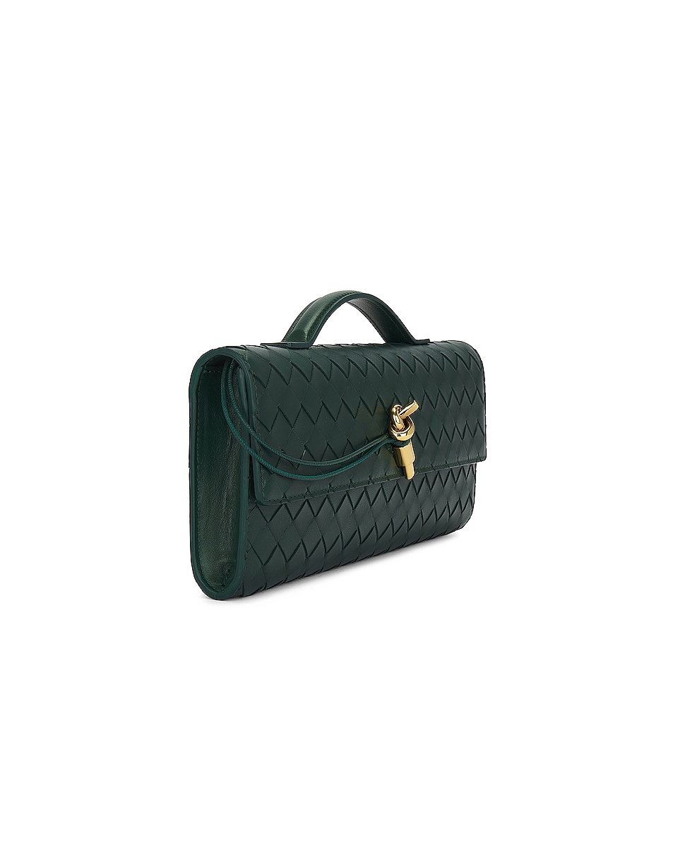 Image 4 of Bottega Veneta Long Clutch in Emerald Green