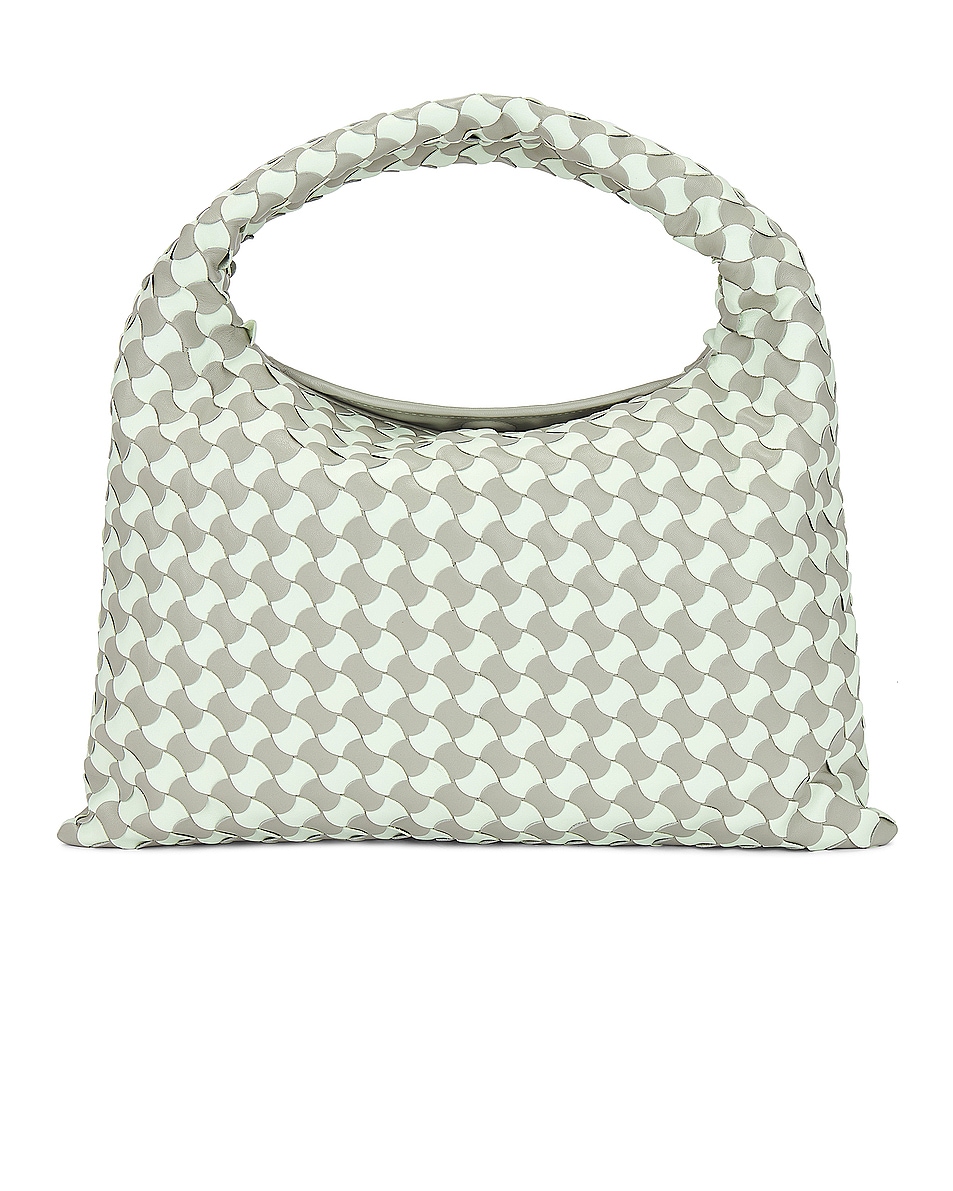 Image 1 of Bottega Veneta Tiled Shoulder Bag in Agate Grey & Brass