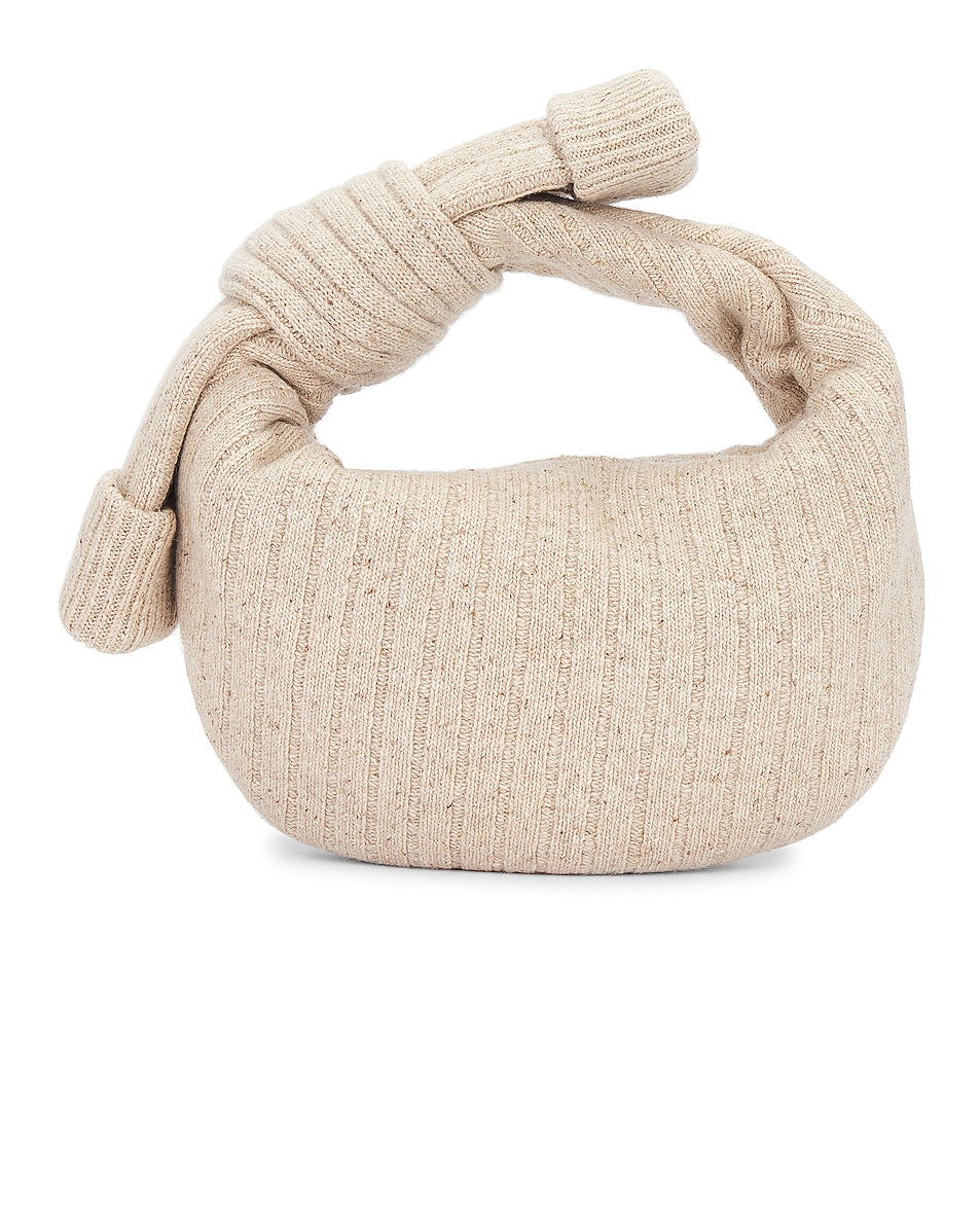 Image 1 of Bottega Veneta Mini Jodie Sock Knit Bag in Melange & Silver