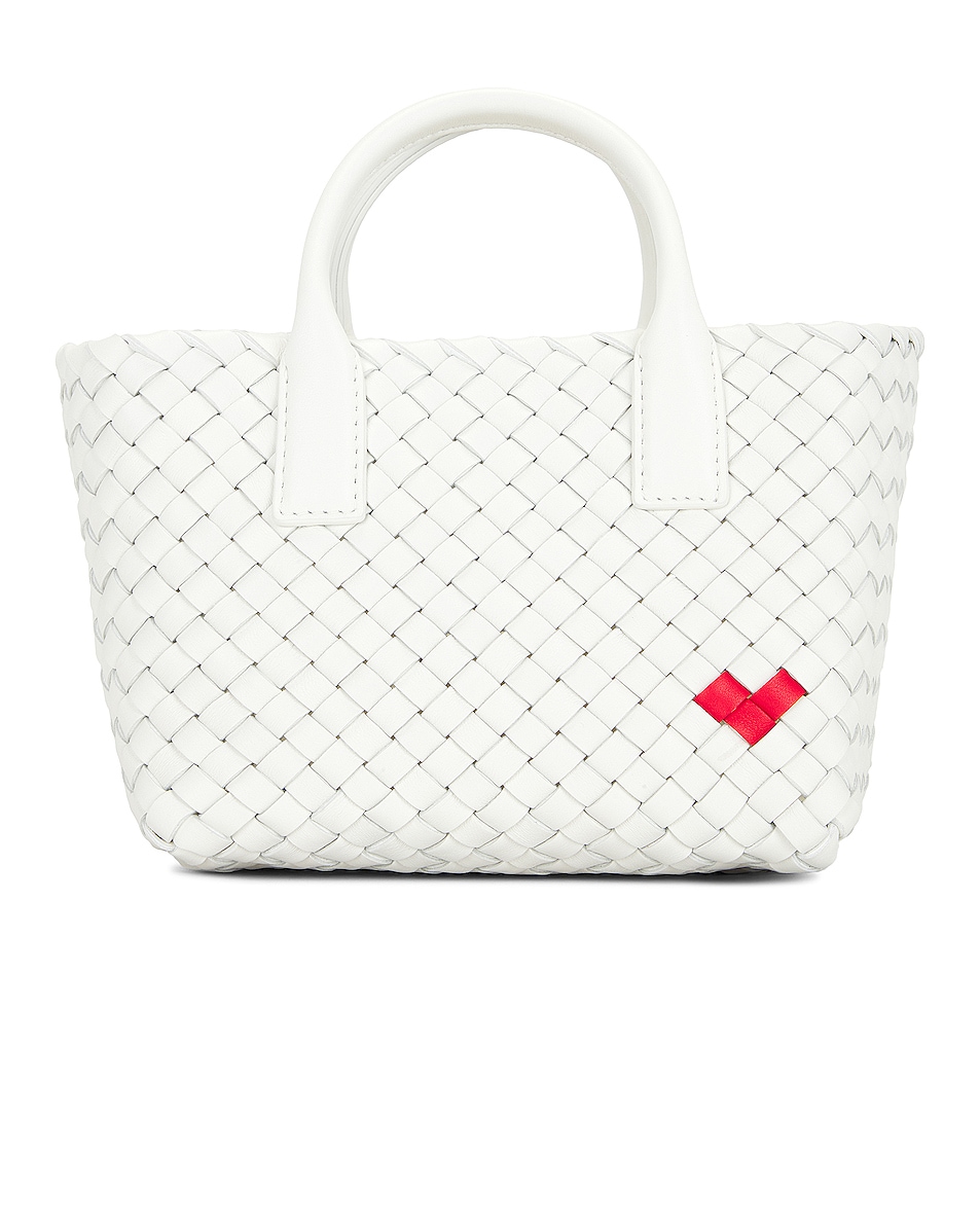 Image 1 of Bottega Veneta Mini Cabat Supple Heart Bag in White