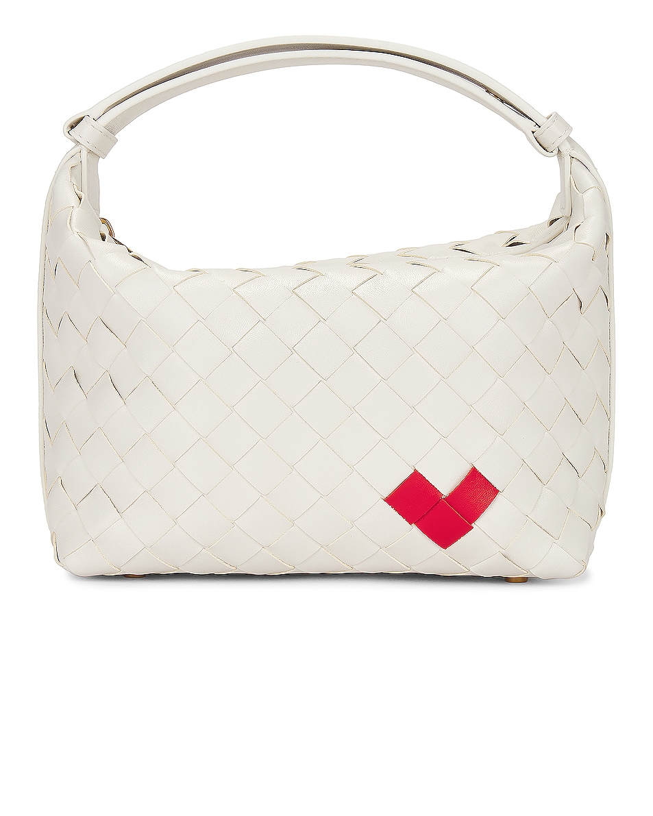 Image 1 of Bottega Veneta Mini Shoulder Heart Rectangle Bag in White