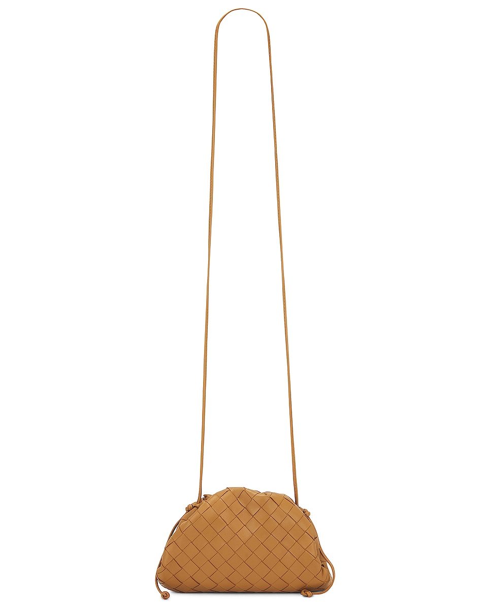 Image 1 of Bottega Veneta Mini Pouch Bag in Caramel & Gold