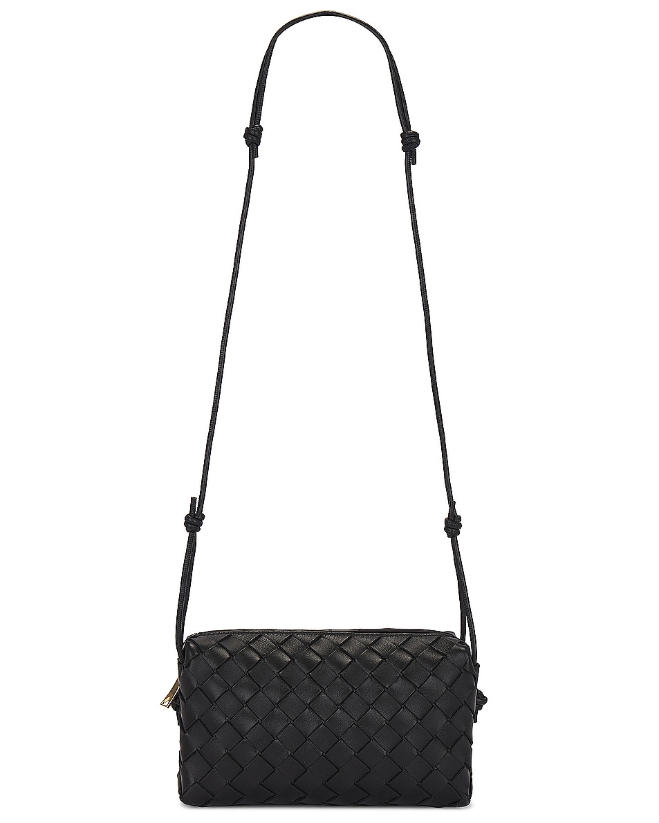 Image 1 of Bottega Veneta Loop Baguette Bag in Black & Gold
