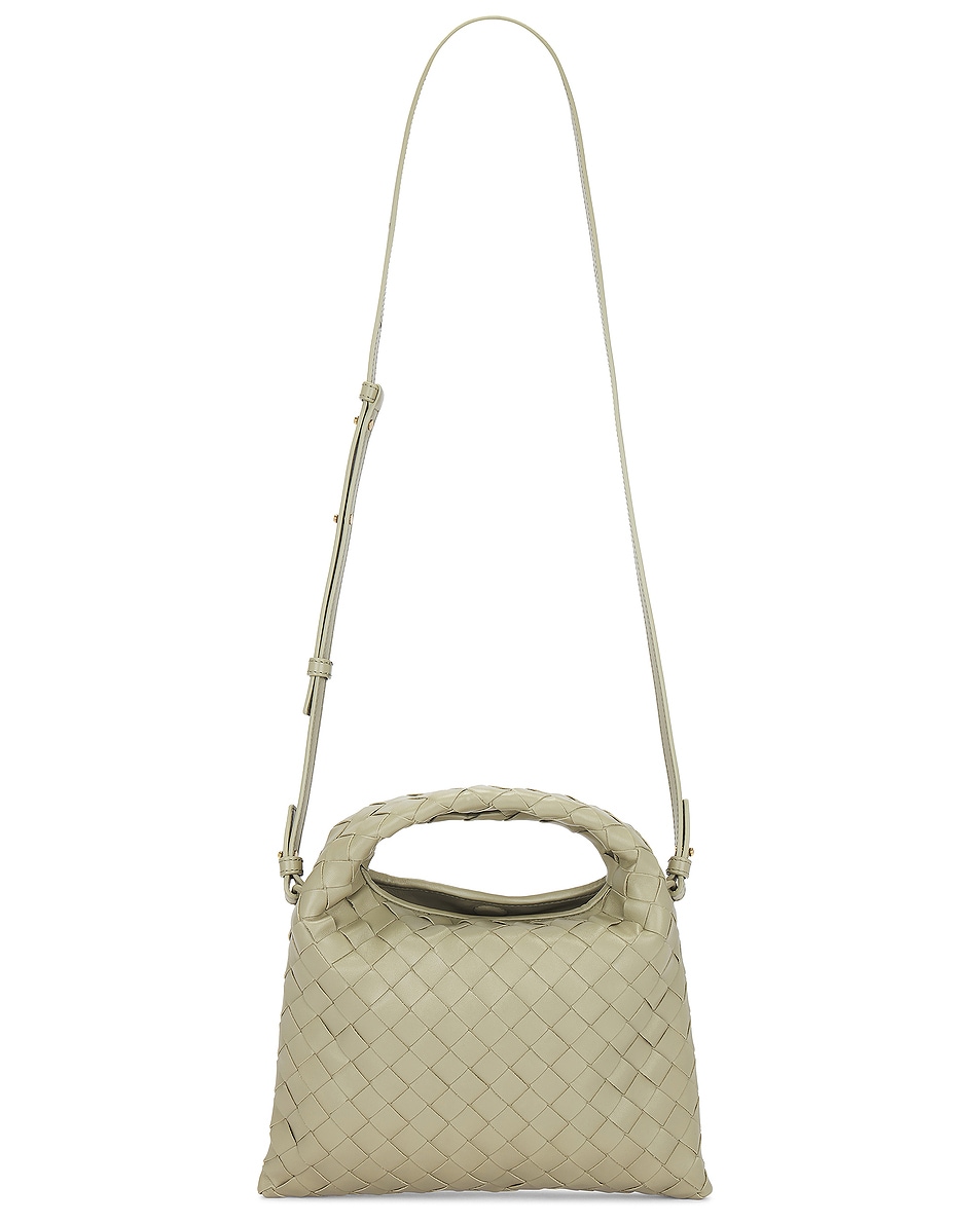 Image 1 of Bottega Veneta Mini Hop Bag in Travertine & Muse Brass