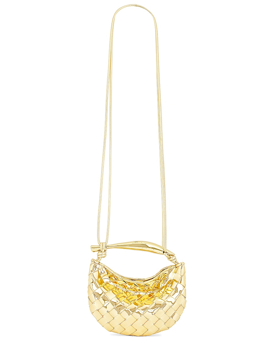 Image 1 of Bottega Veneta Mini Sardine Bag in Gold & Brass