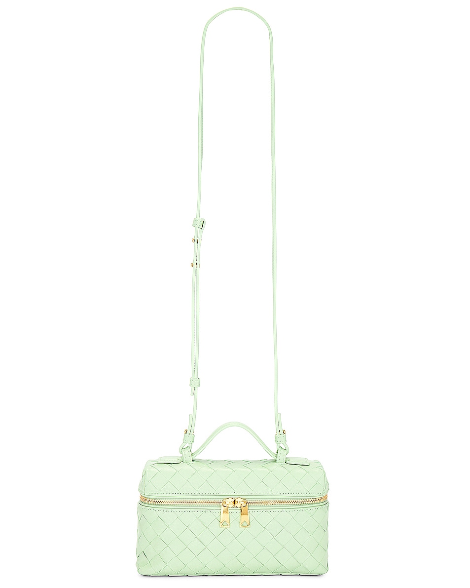 Bottega Veneta Bang Bang Vanity Case Bag in Fresh Mint & Gold | FWRD