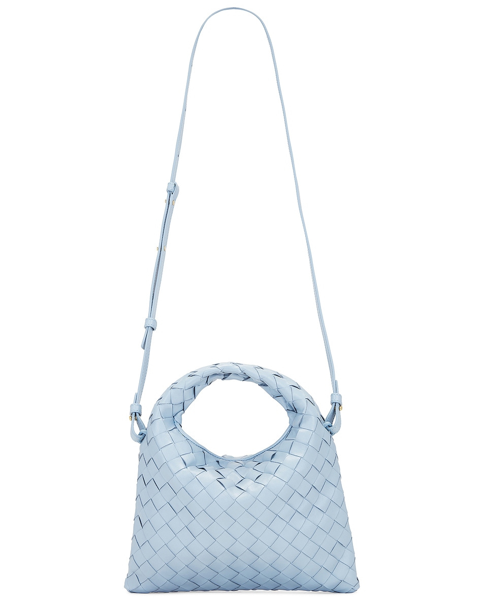 Image 1 of Bottega Veneta Mini Hop Bag in Ice & Muse Brass