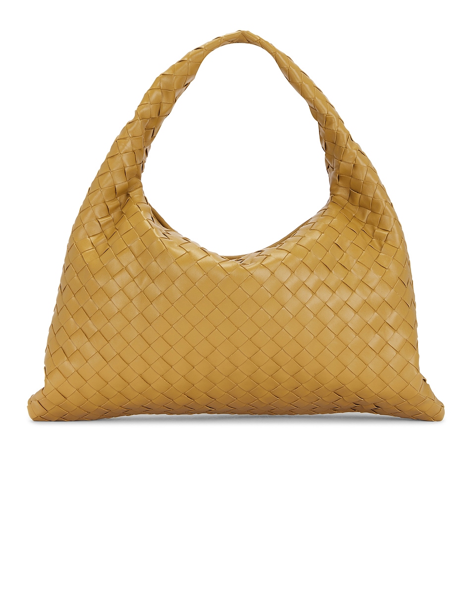 Image 1 of Bottega Veneta Small Hop Bag in Dark Praline & Muse Brass